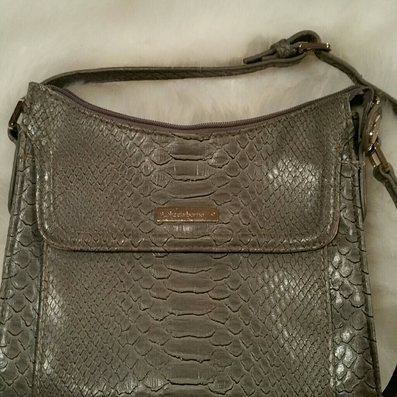 Liz Claiborne faux snake skin shoulder bag great - Picture 3 of 8